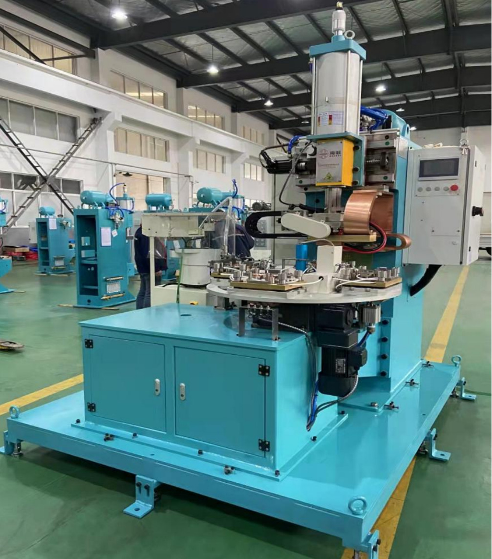 機(jī)器人視覺(jué)柔性氣囊支架凸焊多工位工作站案例